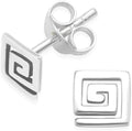Greek Key Earrings - Gold vermeil