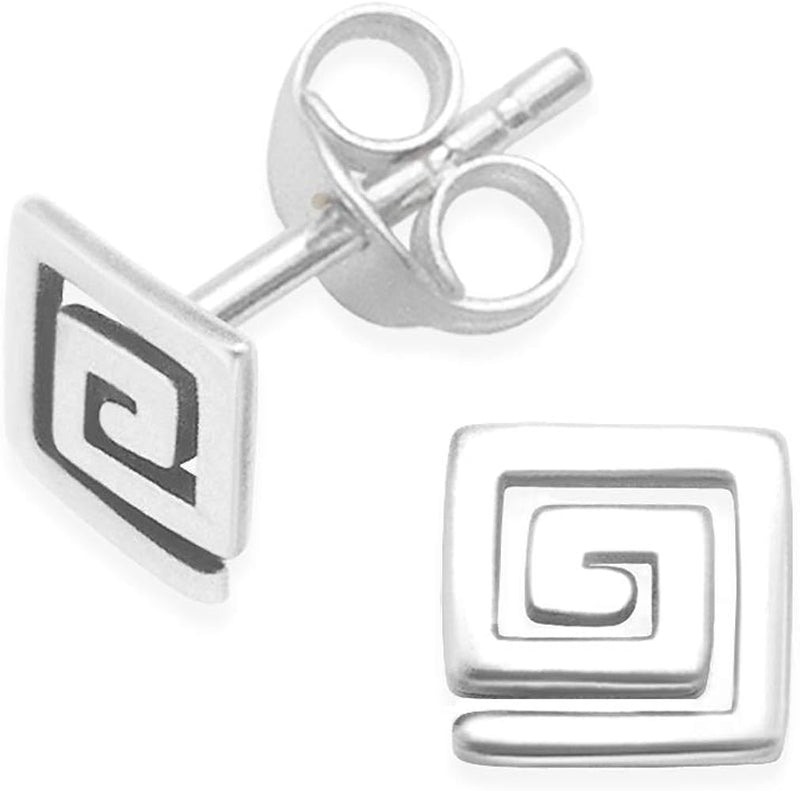 Greek Key Earrings - Gold vermeil