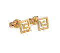 Greek Key Earrings - Gold vermeil